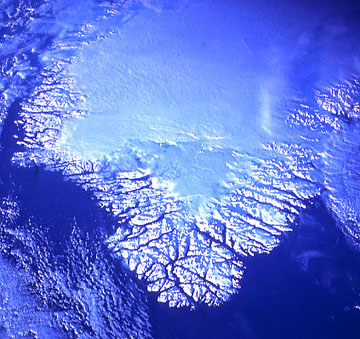 satellite image of Greenland